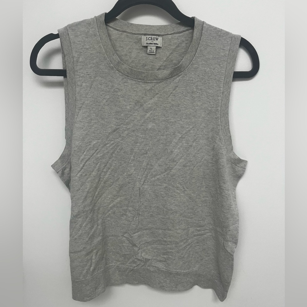 Jcrew classic shell heathered greige